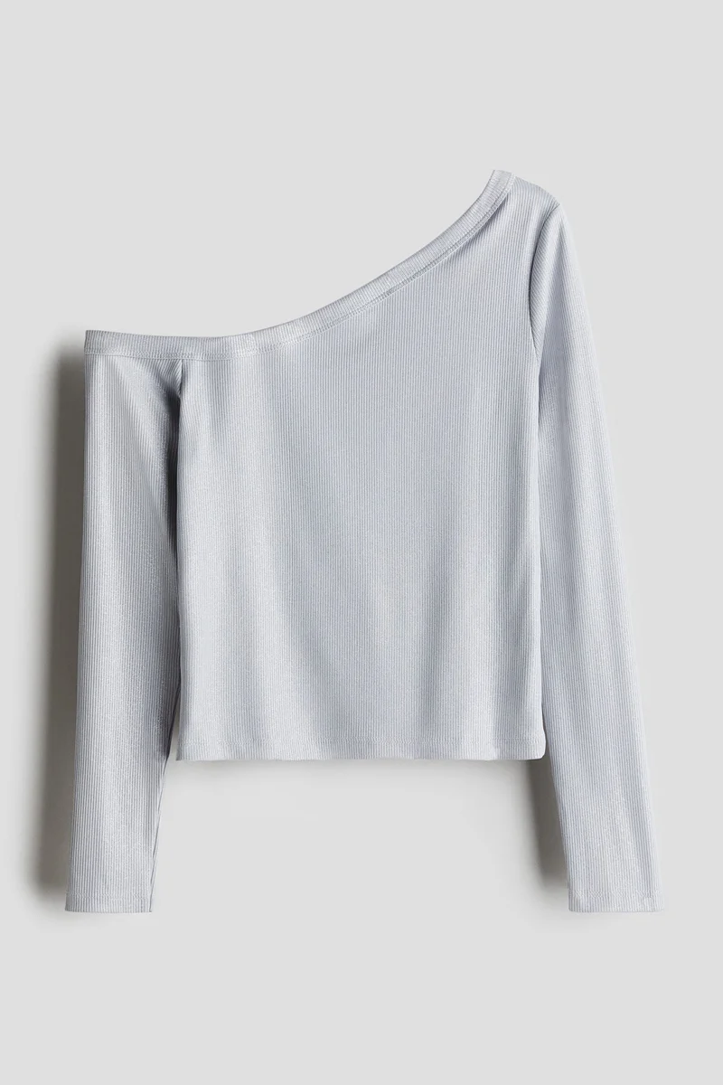 H&M Ribbed One-Shoulder Top