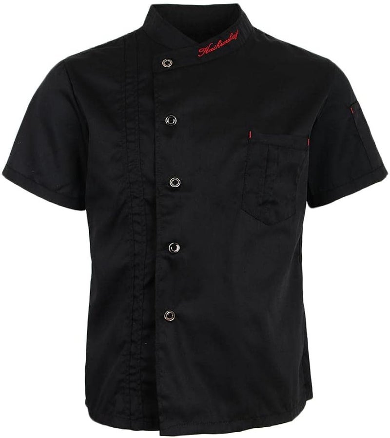 klarako Unisex Chef Jackets Short Sleeves Cook Coat Shirt Hotel Kitchen Uniforms Summer Work Apparel 5 Colors - Image 2