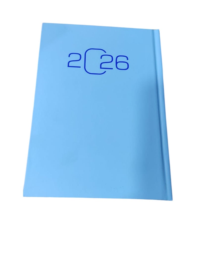 Annual desk planner for 2026 to organize daily and monthly appointments and tasks. Elegant plain cover for daily planning and business. Size 21 x 15 cm, 1 piece. - Image 1