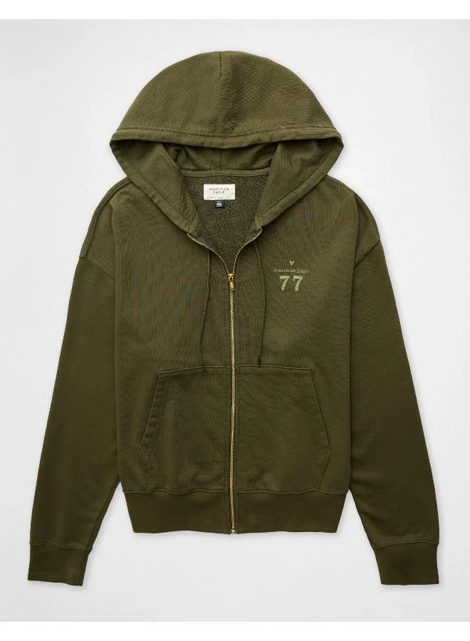 American Eagle AE Graphic Full-Zip Hoodie