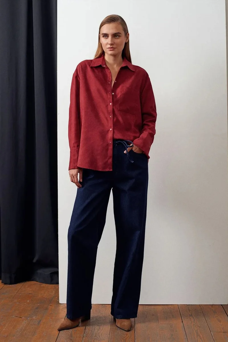 Dilvin Dark Blue Denim DILVIN Women’s Mid-Waist Straight-Leg Jeans for Women | Best Price UAE