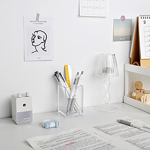 HSYMQ 2 Pack Clear Acrylic Pencil Pen Holder Cup, Makeup Brush Holder Acrylic Desk Accessories - Image 3