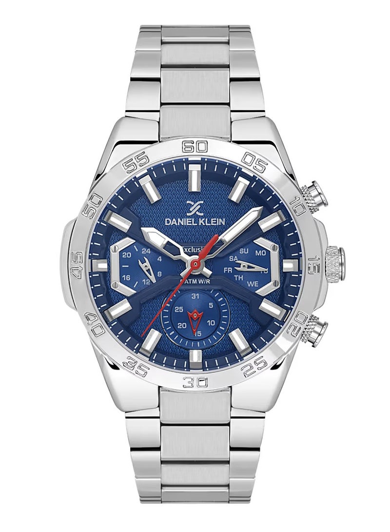 دانيل كلاين ساعة دانيال كلاين للرجال بسوار معدني ومينا زرقاء كاجوال حصرية DK.1.13747-2 - Image 1