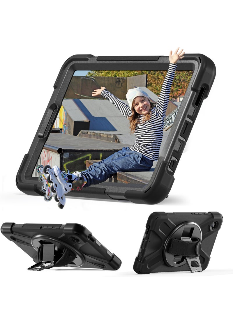 Rock Pow - Samsung Galaxy Tab A9 Case 8.7 Inch 2023 SM-X110/X115/X117 for Kids with Screen Protector | Heavy Duty Shockproof Case with Rotating Stand Hand Strap for Galaxy Tab A9 Tablet 2023 - Image 1