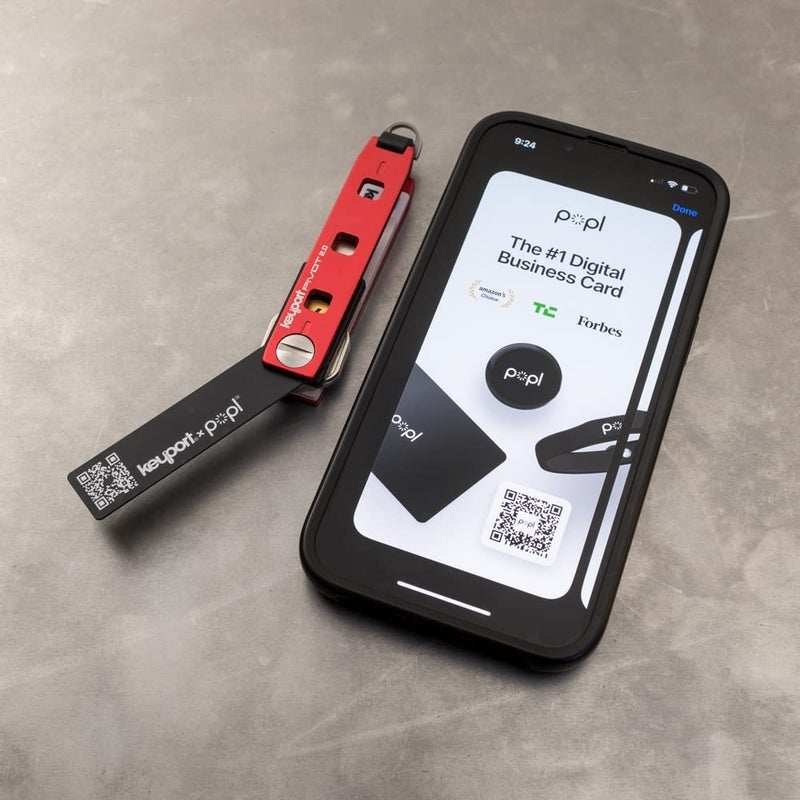 Keyport Popl x Keyport Digital ME Key - Digital Business Card | Electronic Business Card for Key Organizer Keychain | Smallest NFC Business Card with QR Code for Smart Networking | Minimalist NFC Card Tap  - Image 3