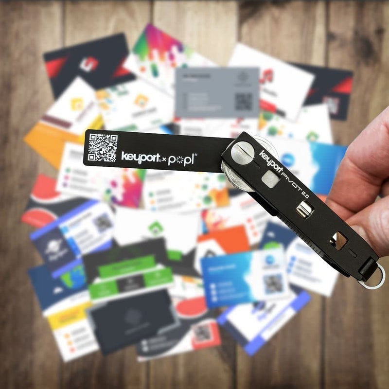 Keyport Popl x Keyport Digital ME Key - Digital Business Card | Electronic Business Card for Key Organizer Keychain | Smallest NFC Business Card with QR Code for Smart Networking | Minimalist NFC Card Tap  - Image 2