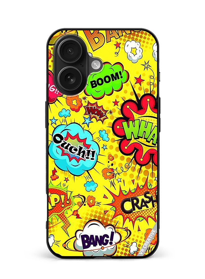 Protective Case Cover For Apple iPhone 16 Plus Multiple Stickers Design Multicolour