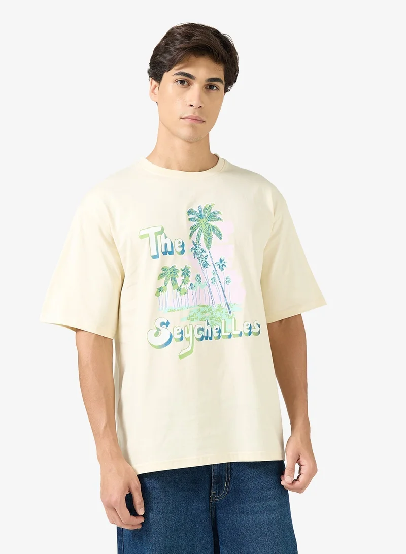 Seventy Five Graphic Print Oversized T-Shirt