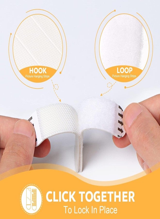 KIPSOME® 36 Pairs (72 Strips) Heavy Duty Picture Hanging Strips, Adhesive Wall Hanging Strips, Damage Free Picture Hangers No Nails, Removable Poster Strips for Canvas, Photos & Home Décor, 16*46mm - Image 3