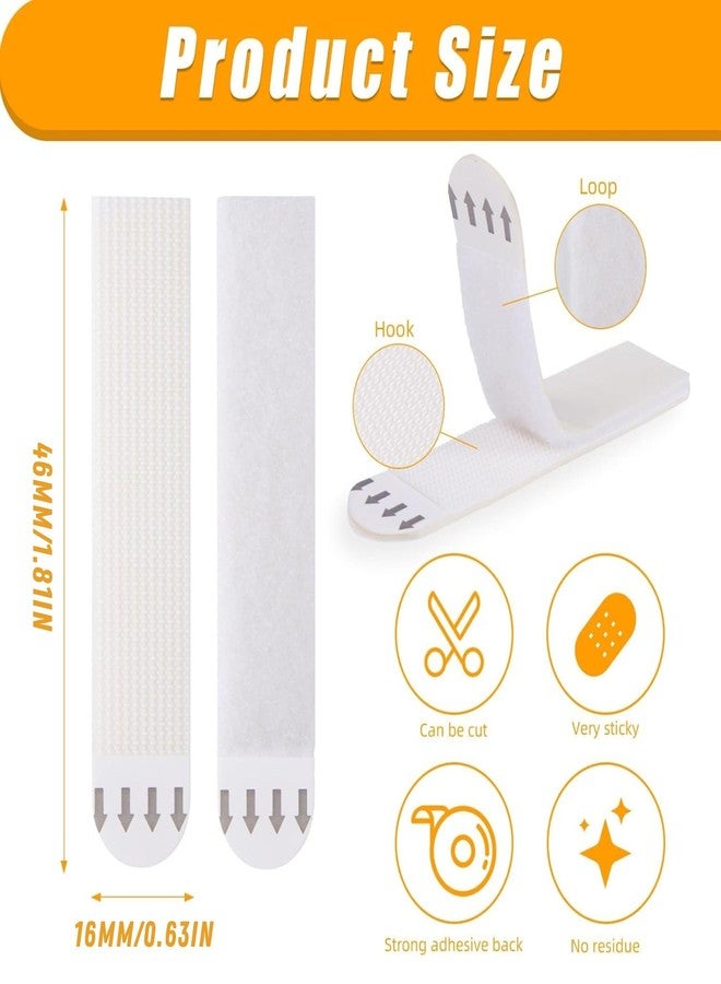 KIPSOME® 36 Pairs (72 Strips) Heavy Duty Picture Hanging Strips, Adhesive Wall Hanging Strips, Damage Free Picture Hangers No Nails, Removable Poster Strips for Canvas, Photos & Home Décor, 16*46mm - Image 2