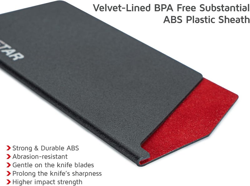 WELLSTAR Big Knife Edge Guard, Wide Meat Cleaver Knife’s Blade Covers, BPA Free ABS Protective Blade Sheath, Non-Scratch Felt Lining Butcher Chef Knife Cover (Knives not included) - Image 3