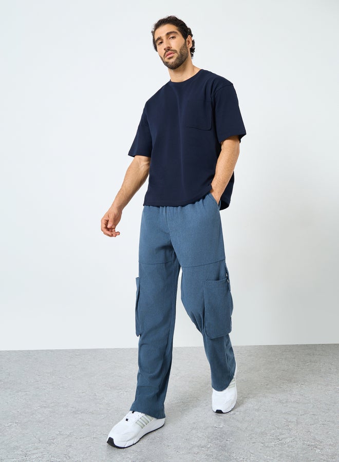 Styli Plain Oversized Fit Cargo Joggers - Image 3