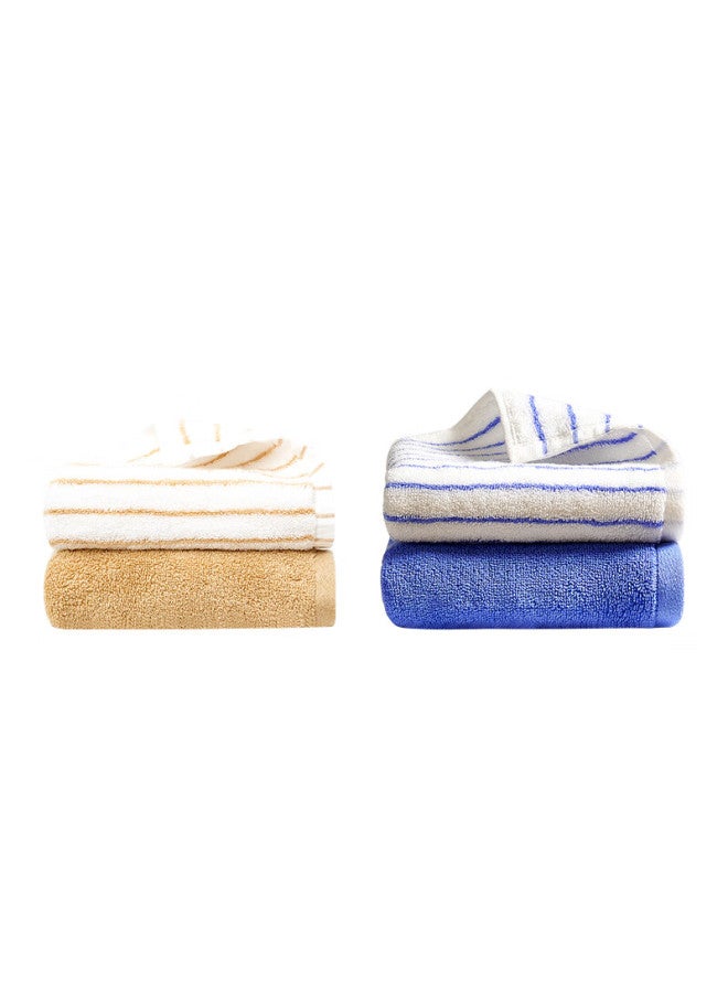 JD.com Jd Jz 98g Extra Soft Long-staple Cotton Cp Towel Class A Thickened Striped Uni Large Face Towel 2 Pieces Wheat Yellow - Image 2