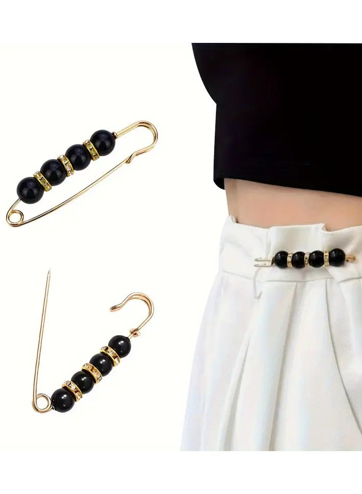 Goolsky 12pcs Elegant Faux Pearl Brooch Pin Set - Versatile & Stylish Accessories for Dresses, Hats, Shawls | Easy to Use, Alloy/Plastic - Image 2