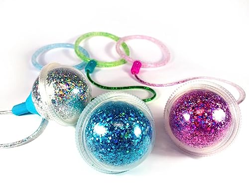 KESS Ice Hopper Colors Will Vary Glitter Filled Hopper Ball Fun Way to be Active Aids in Coordination - Image 1