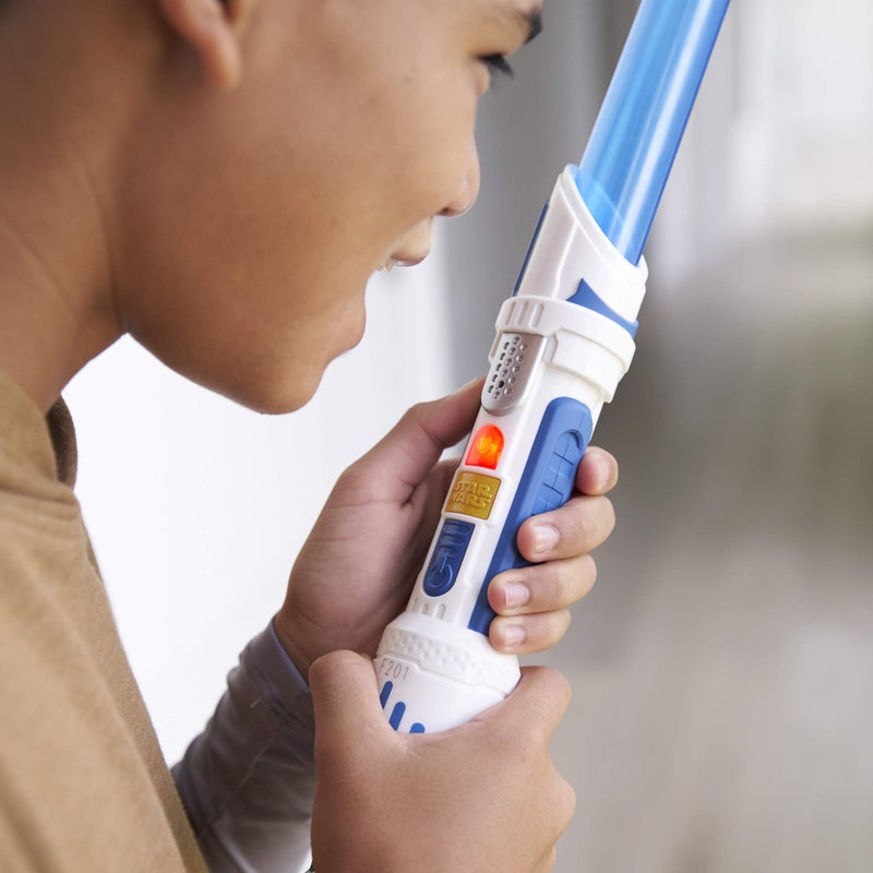 STAR WARS Scream Saber Lightsaber Toy, Record Your Own Inventive Lightsaber Sounds & Pretend to Battle, for Kids Roleplay Ages 4 & Up, Brown - Image 2