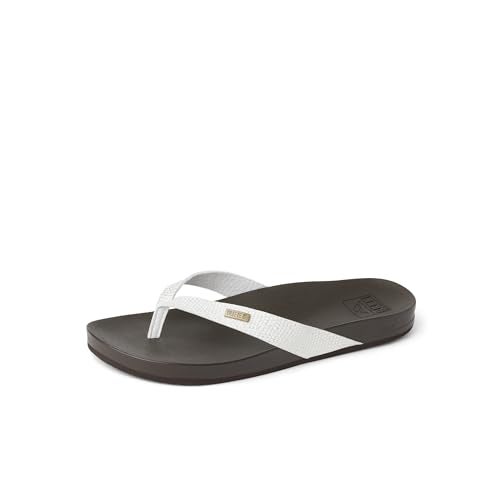 Reef Cushion Court Womens Flip Flop, Molded Cushion Footbed, Arch Support, Brown Sassy, 7.5 - Image 1
