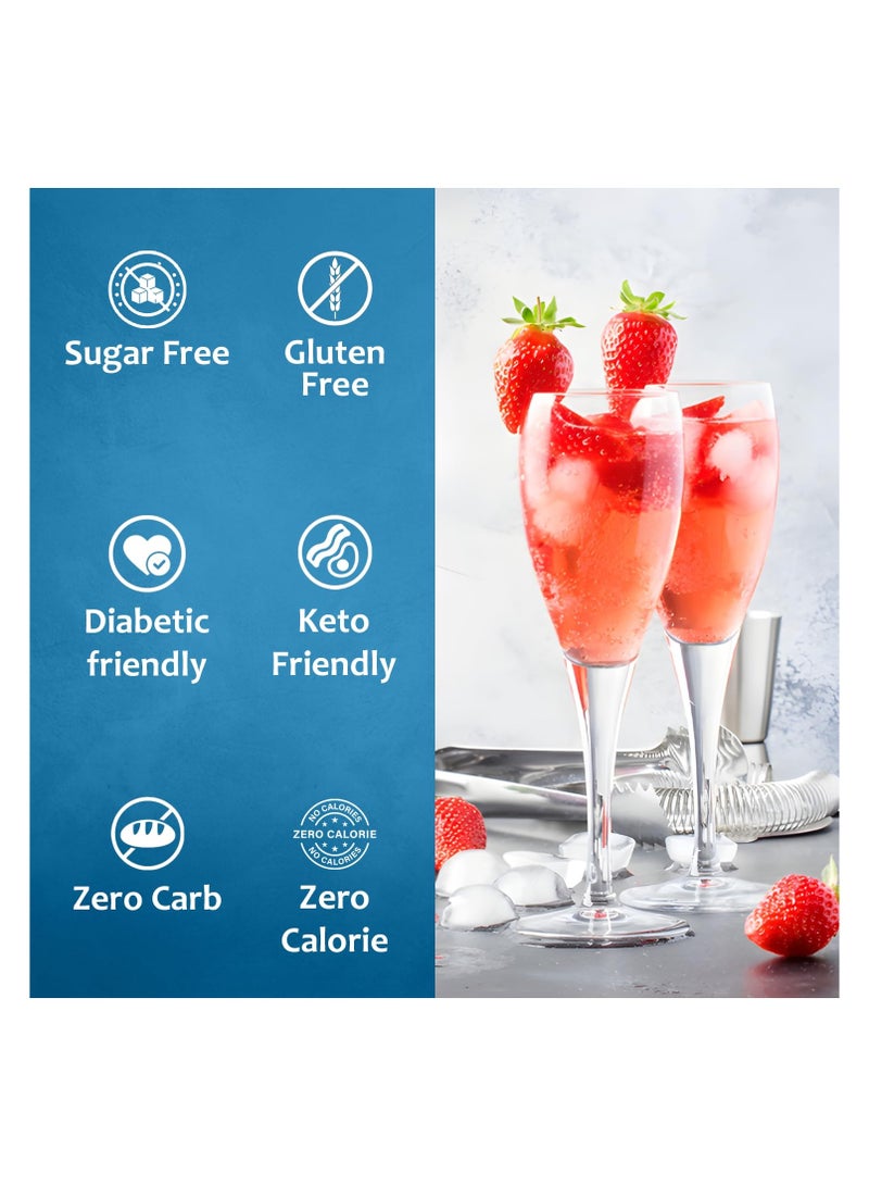 Syruvia Syruvia Sugar-Free Strawberry Syrup -750 ml . Premium Flavoring Syrup. 0 Calories, Kosher, and Gluten-Free. Ideal for Drinks, Sodas, Shakes, Desserts, and More.  - Image 4