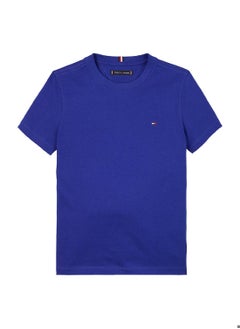TOMMY HILFIGER Boys' Contrast Crew Neck T-Shirt - Cotton, Blue  - Image 3