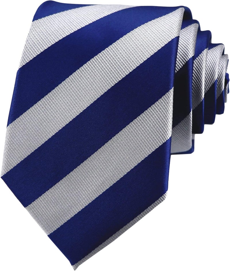 Secdtie Men's Classic Stripe Jacquard Woven Silk Tie Formal Party Suit Necktie - Image 1