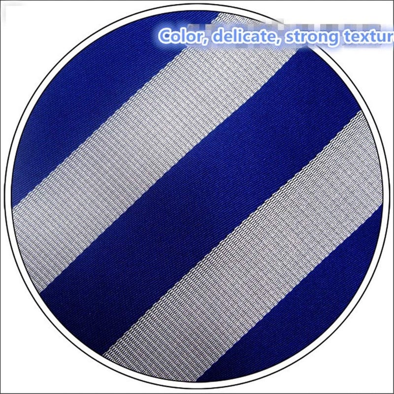 Secdtie Men's Classic Stripe Jacquard Woven Silk Tie Formal Party Suit Necktie - Image 5