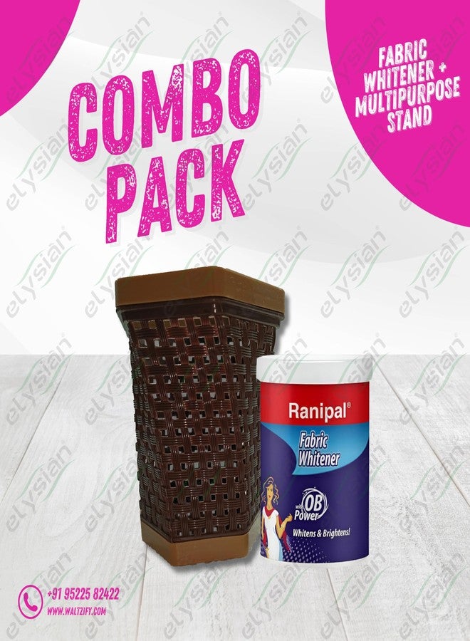 Elysian Combo Pack of 3 Ranipal Fabric Whitener/Cloth Whitener for Your White and Colored Clothes with Multi-Purpose Stand | Ranipal Fabric Whitener Powder Detergent (25gm Pack) - Image 4