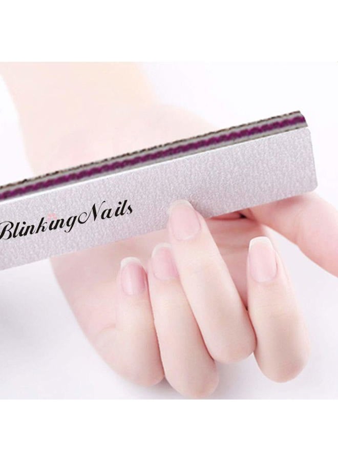 Blinkingnails Nail File 180 240 Grit Professional Files And Buffers For Natural Nails, Double Sides Washable Block Disposable Buffer Art Diy Or Manicure Salon Pack Of 10Pcs - Image 4