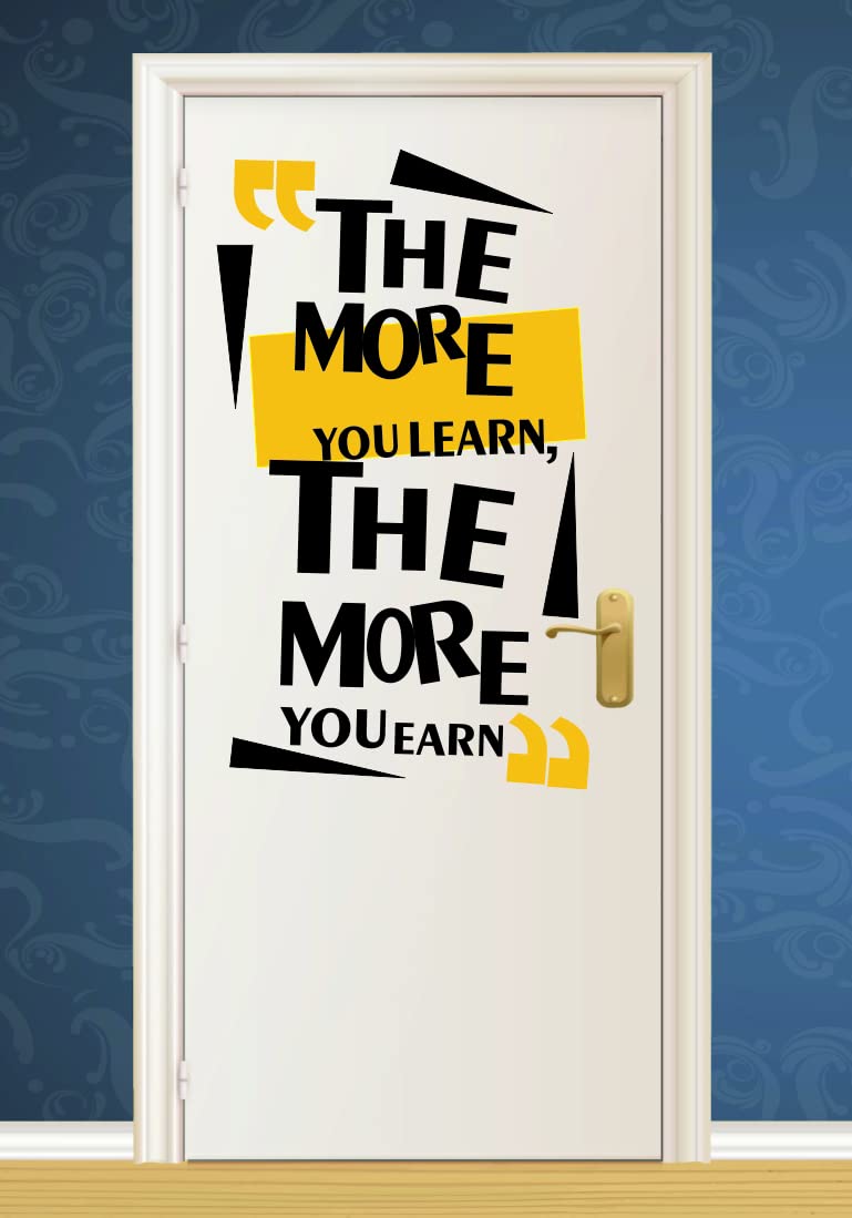Decals Creation The More You Learn Door Wall Sticker, The More You Learn Wall Sticker (Multicolor, Size - 55 Cm X 40 Cm) - Image 2