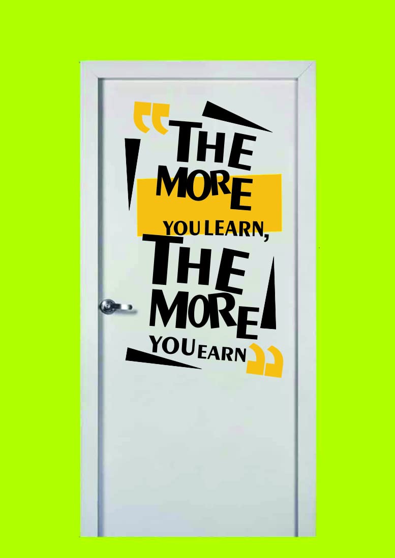 Decals Creation The More You Learn Door Wall Sticker, The More You Learn Wall Sticker (Multicolor, Size - 55 Cm X 40 Cm) - Image 4