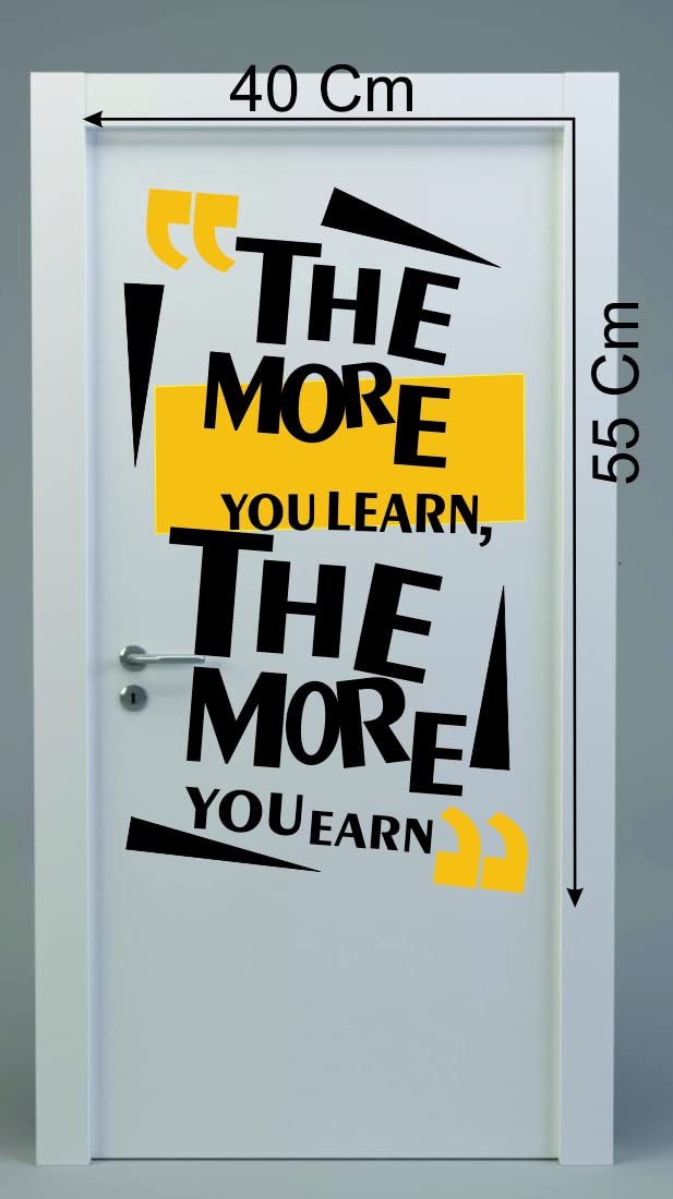 Decals Creation The More You Learn Door Wall Sticker, The More You Learn Wall Sticker (Multicolor, Size - 55 Cm X 40 Cm) - Image 3