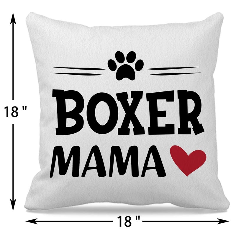 GICHUGI GICHUGI Boxer Mama Pillow Covers 18x18  Boxer Mom Gifts  Boxer Dog Gifts for Women  Boxer Gifts for Dog Lovers  Boxer Mama Gifts  Boxer Dog Throw Pillows Cases  - Image 4