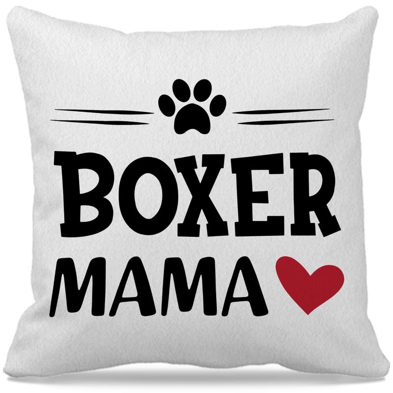 GICHUGI GICHUGI Boxer Mama Pillow Covers 18x18  Boxer Mom Gifts  Boxer Dog Gifts for Women  Boxer Gifts for Dog Lovers  Boxer Mama Gifts  Boxer Dog Throw Pillows Cases  - Image 1