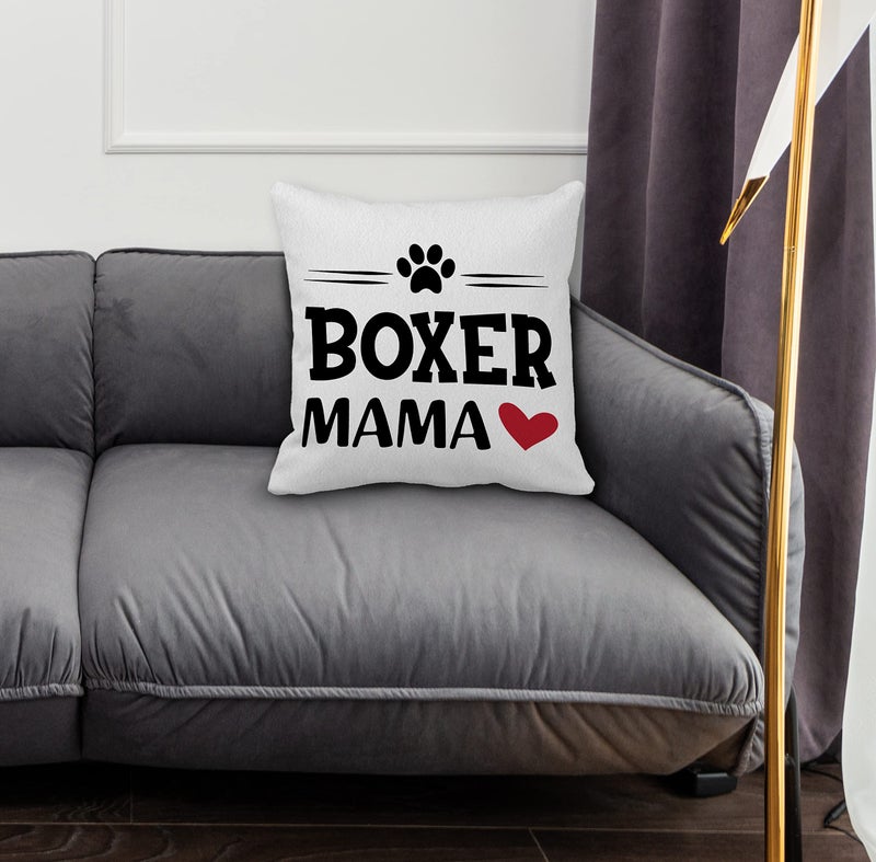 GICHUGI GICHUGI Boxer Mama Pillow Covers 18x18  Boxer Mom Gifts  Boxer Dog Gifts for Women  Boxer Gifts for Dog Lovers  Boxer Mama Gifts  Boxer Dog Throw Pillows Cases  - Image 2