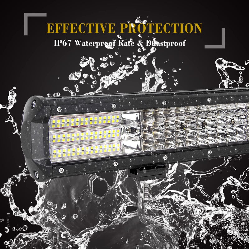 SKYWORLD LED Light Bar, 23" 570W Spot Flood Combo Beam Work Driving Lamp with License Plate Mounting Bracket Holder 12V Rocker Switch Wiring Harness Kit for Auto Truck Car ATV SUV 4X4 Offroad - Image 5