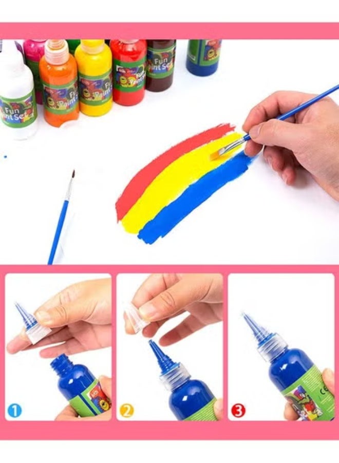 KLNAMAEAAN 12 Color Watercolor Paint Set 60ml Suitable for Painting DIY Graffiti Non-Toxic Art Materials for Kids Craft Kits for Girls and Boys Vibrant Colors STEM Engaging Activities Water Marbling for Kids 6 Years and Up - Image 5