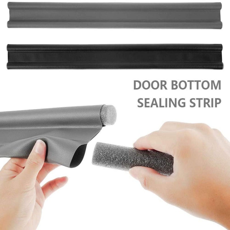 Grey Door Draft Stopper: 1 Pack Noise Reduction Draft Blocking Door Sealer - Soundproof Draft Excluder for Home Bedroom Living Room - Image 4