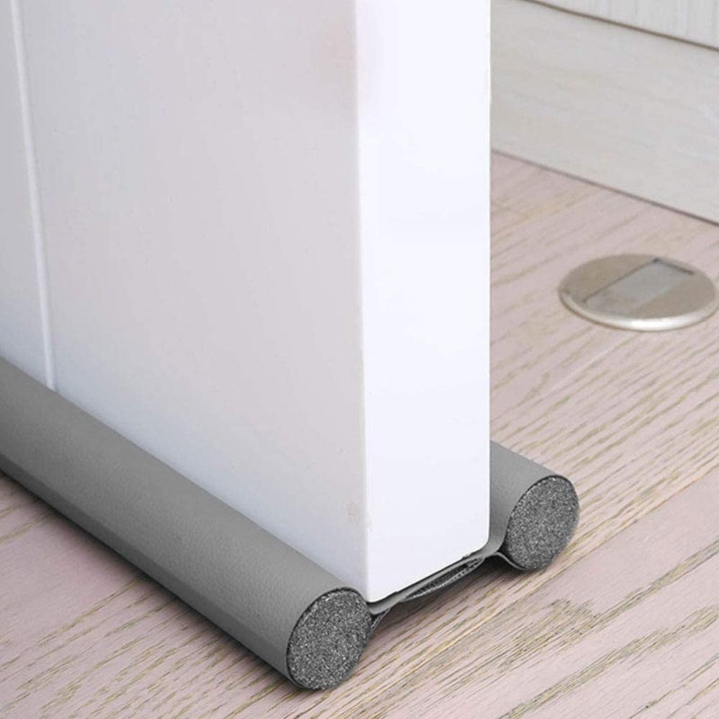 Grey Door Draft Stopper: 1 Pack Noise Reduction Draft Blocking Door Sealer - Soundproof Draft Excluder for Home Bedroom Living Room - Image 1