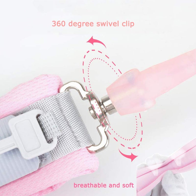Socub Anti Lost Wrist Link with Key Lock for Kids, 6.56ft, 2 Pack, Pink and Blue - Image 4