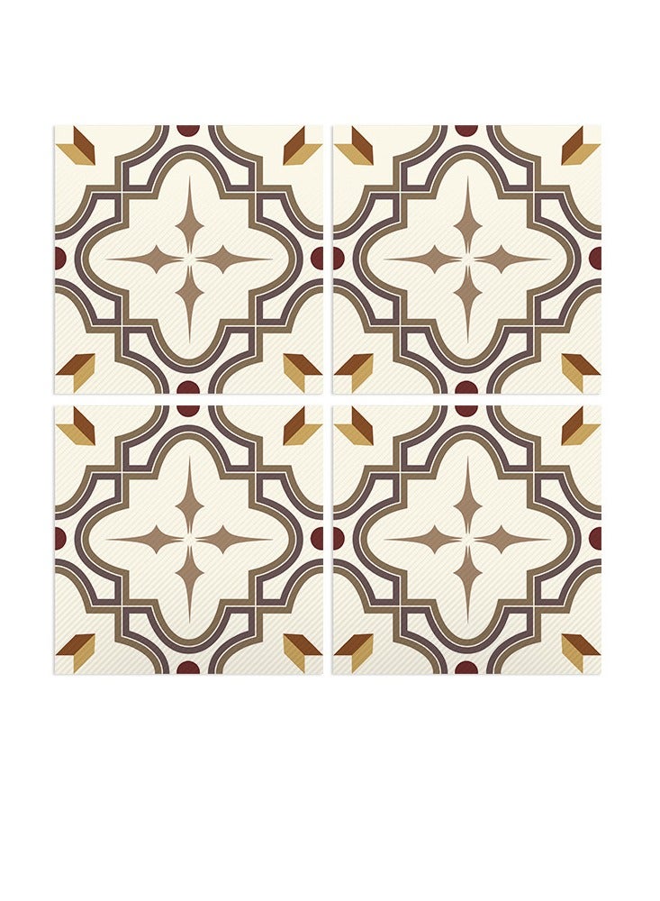 CityRiya-Long Peel & Stick Floor Tiles 4 Tiles 30*30cm Vinyl Floor Tiles Self-Adhesive Kitchen Flooring Tiles Waterproof DIY Peel and Stick Floor Tile for Kitchen, Bathroom, Staircase Wall, Floor - Image 1