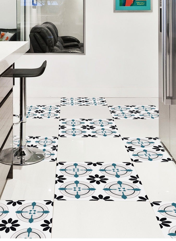 CityRiya-Long Peel & Stick Floor Tiles 4 Tiles 30*30cm Vinyl Floor Tiles Self-Adhesive Kitchen Flooring Tiles Waterproof DIY Peel and Stick Floor Tile for Kitchen, Bathroom, Staircase Wall, Floor - Image 5