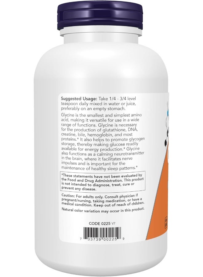 Now Foods Glycine Pure Powder