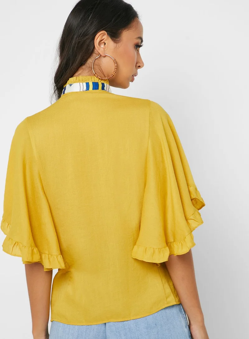 Iconic Ruffle Sleeve Top