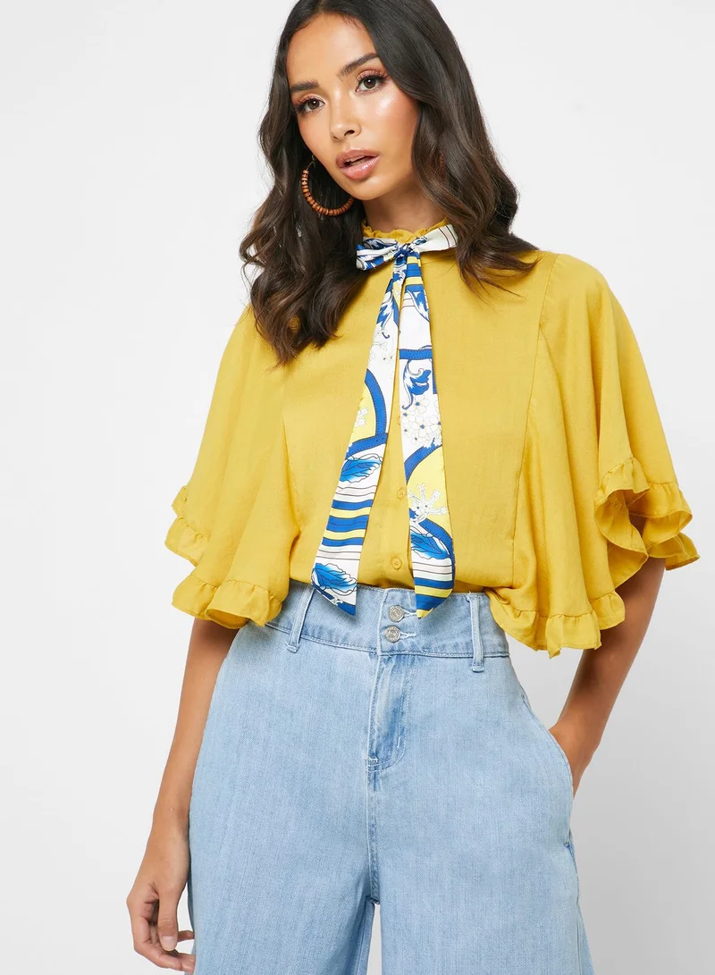 Iconic Ruffle Sleeve Top