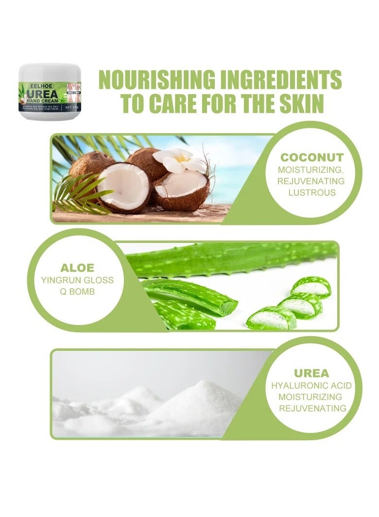 EELHOE كريم اليدين، كريم إصلاح الكعب المتشقق 10 جرام، كريم إزالة الجلد الميت من القدمين لتقشير الجلد الميت، كريم اليوريا للقدمين الجافة المتشققة واليدين والكعبين والركبتين والمرفقين - Image 4