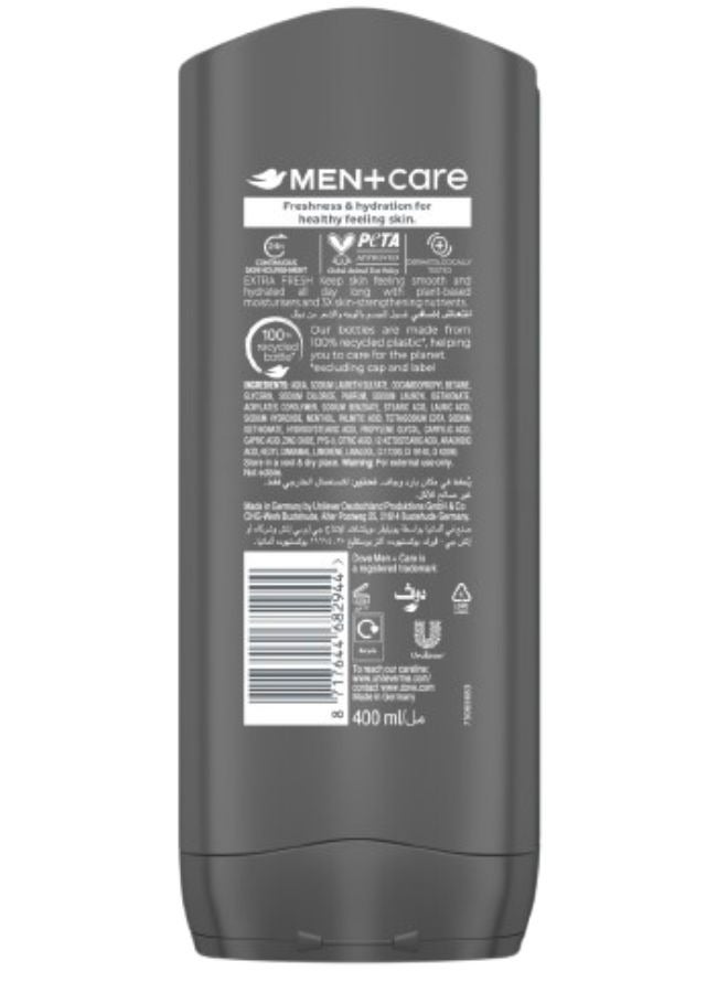 DOVE MEN 3 In 1 Refreshing Cleanser Extra Fresh 400ml - Image 2