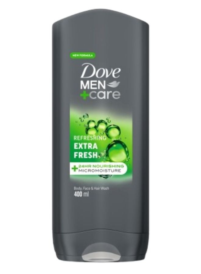 DOVE MEN 3 In 1 Refreshing Cleanser Extra Fresh 400ml - Image 1