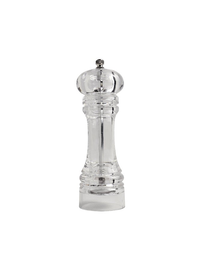 SOBHYS Acrylic Salt & Pepper Grinder 18.5 cm – Adjustable Ceramic Coarseness, Refillable Clear Peppercorn Mill, Premium Transparent Design, Rust-Resistant High-Precision Grinding – SOBHYS - Image 1