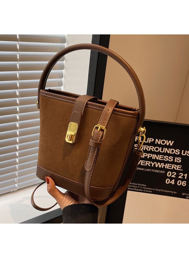 Yuyula Leather Handbag, Women's Bucket Bag, Commuter Luxury Shoulder Crossbody Bag, Birthday And New Year Gift For Girlfriend - Image 2