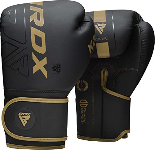 Rdx قفازات الملاكمة RDX، تدريب احترافي للمبارزة، جلد مايا هايد، مواي تاي MMA كيك بوكسينغ، رجال نساء بالغين، وسادات تركيز للقبضات الثقيلة، وسادات للتمرين، راحة راحة مهواة، متعددة الطبقات، 8 10 12 14 16 18 أوقية - Image 1