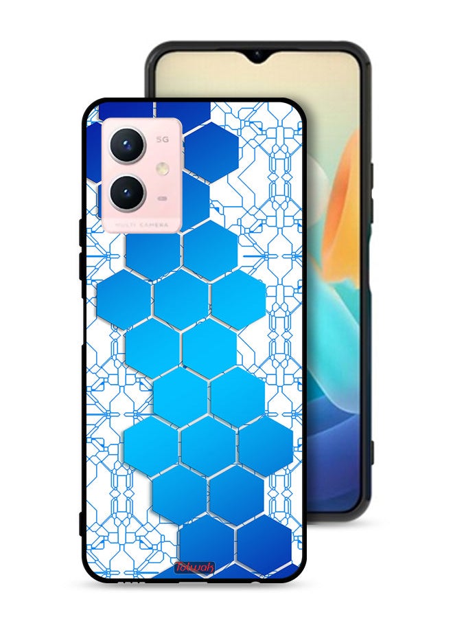 Tolwak - Vivo Y33s 5G Protective Case Cover Honeycomb Hexagon Icon Networks - Image 1